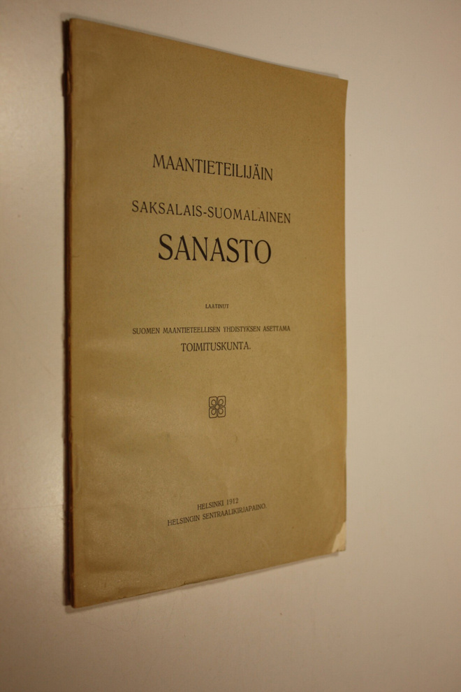 Maantieteilijäin saksalais-suomalainen sanasto