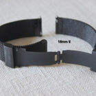 Musta 18mm mesh ranneke taittolukolla - pikkukuva 5