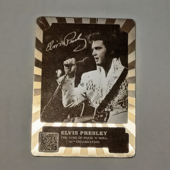 Elvis Presleyn 90 vuotisjuhlan Coin Card