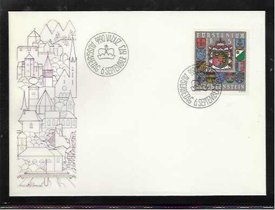 LIECHTENSTEIN Mi 596 luett. 5€ FDC 6,5€