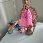 Barbie moottoripyörä,valtaistuin ja nukke. - pikkukuva 3