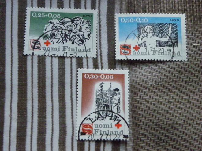 Punainen risti 1970 sarja Lape 672-74 Loistot