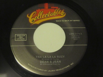 Dean & Jean:Tra La La La Suzy  7" single  Reissue    1978
