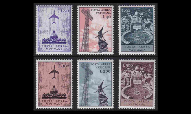 Vatikaani 517-22 ** Lentoposti (1967)