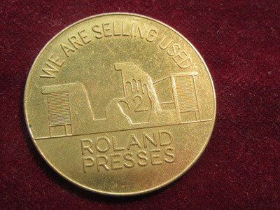 Roland Presses poletti - token. Länsi-Saksa-West Germany