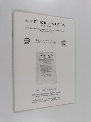 Antikvaarisia kirjoja : luettelo no 16