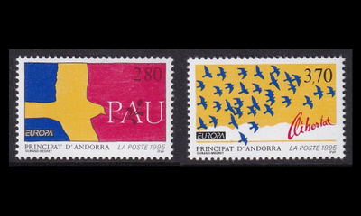 Andorra Fr 477-8 ** Europa rauha ja vapaus (1995)