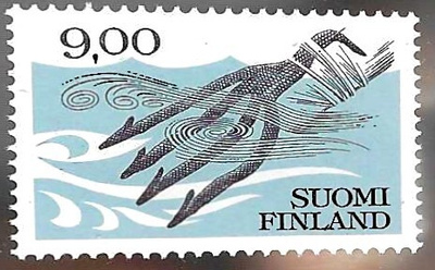 9,00 MK ATRAIN YLEISMERKKI POSTITUOREENA