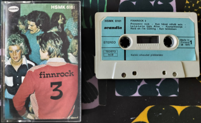 FINNROCK 3- Kasetti, HSMK 6161,SCANDIA, v.1975