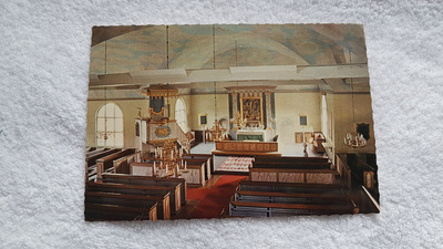 Grythyttan, interiör frör kyrkan Postikortti*