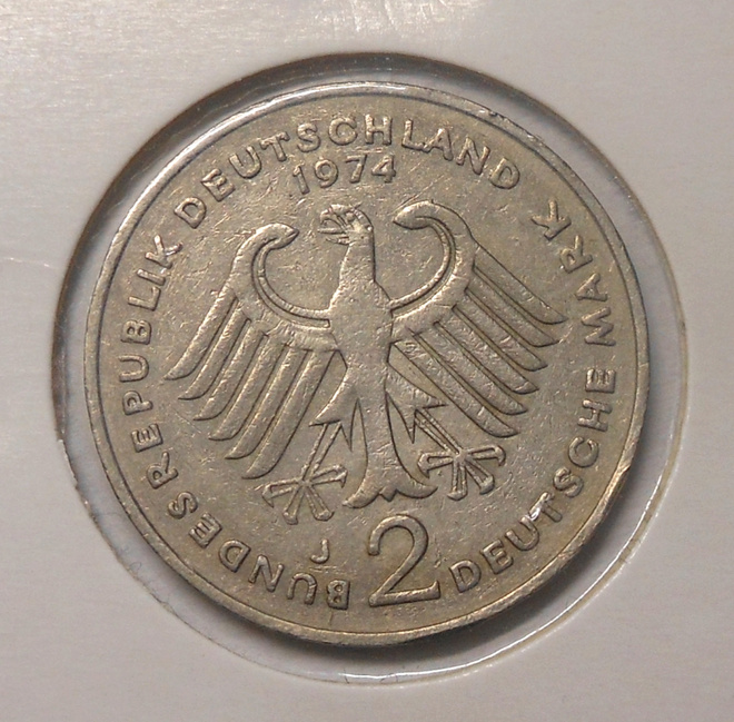 Saksa. 2 mark 1974J.