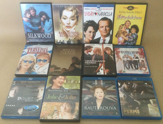 Meryll Streep -elokuvia 12 kpl DVD & Blu-ray