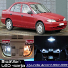 Hyundai Accent (X3) Sisätilan LED-sarja 5-osainen - pikkukuva 1