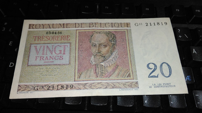 Belgium Belgia 20 Francs 1956 XF