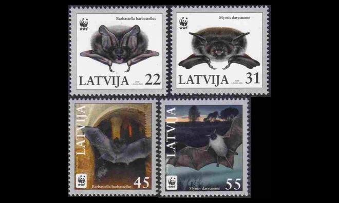 Latvia 727-30 ** Luonnonsuojelu lepakko (2008)