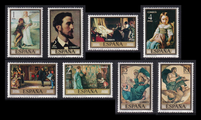 Espanja 2098-105 ** Maalauksia (1974)