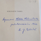 E. J. Ellilä : Kirjojen taika (signeerattu, tekijän omiste) - pikkukuva 2
