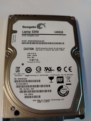 Kovalevy Seagate 1000GB,kannettavaan tietokoneeseen.