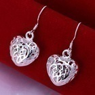 + 320 .. 925 Sterling Silver Sydän Kauniit .. Korvakorut - pikkukuva 3