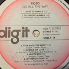 KOJO - Go All The Way LP - pikkukuva 3