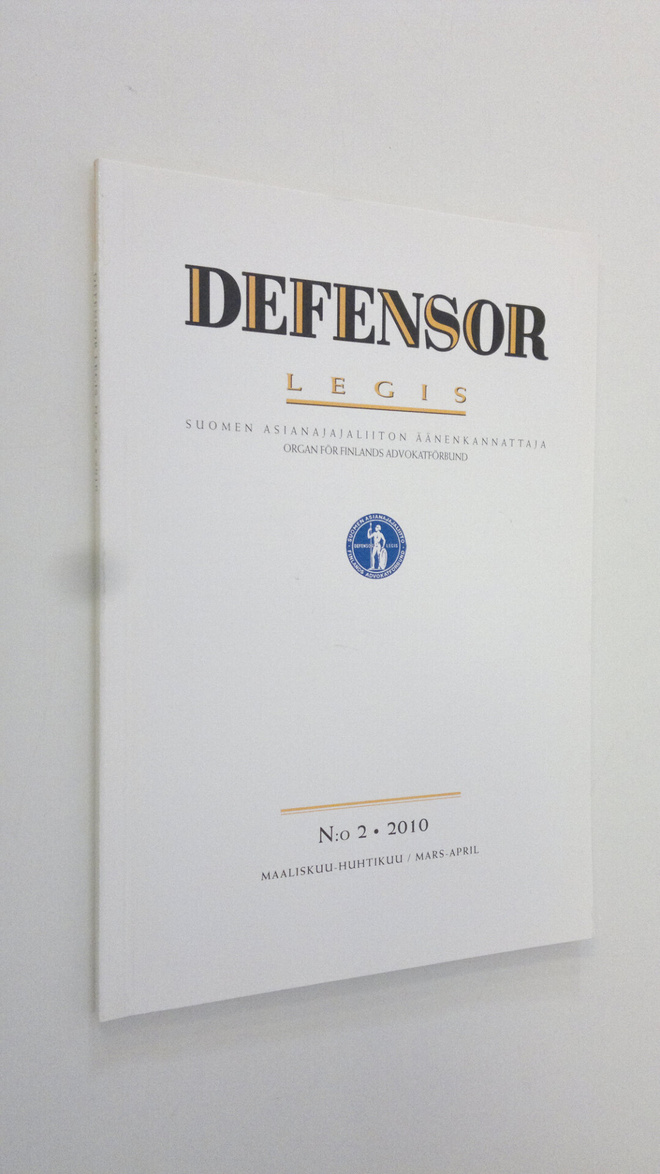 Defensor legis 2/2010 : Suomen asianajajaliiton äänenkann...
