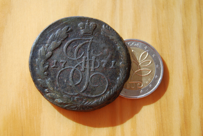 5 kopeekkaa 1771 'Piparkakkuraha'