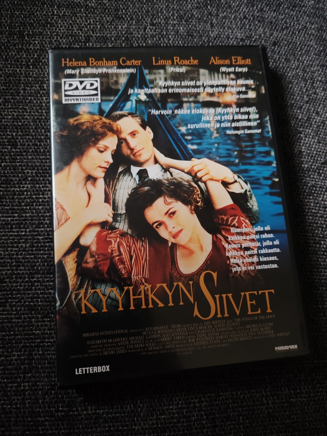 Kyyhkyn siivet dvd suomijulkaisu