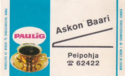 Peipohja, Askon Baari , Paulig  s4/1