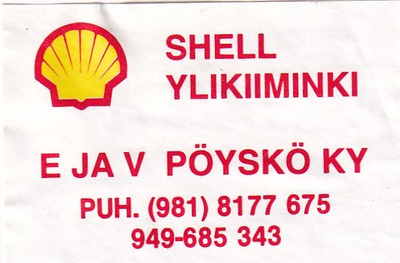 Ylikiiminki, E ja V Pöyskö Ky SHELL  2/11
