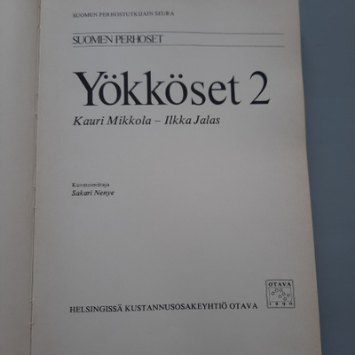 Suomen perhoset Yökköset 2 Mikkola Jalas