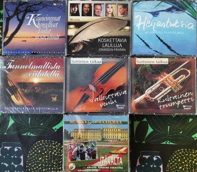 7 KPL SUOMAL./ULKOM. HARRASTA ja SOITINMUSIIKKI CD-KOKOELMAA