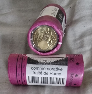 Luxemburg 2007 2€ Rooman sopimus rulla UNC
