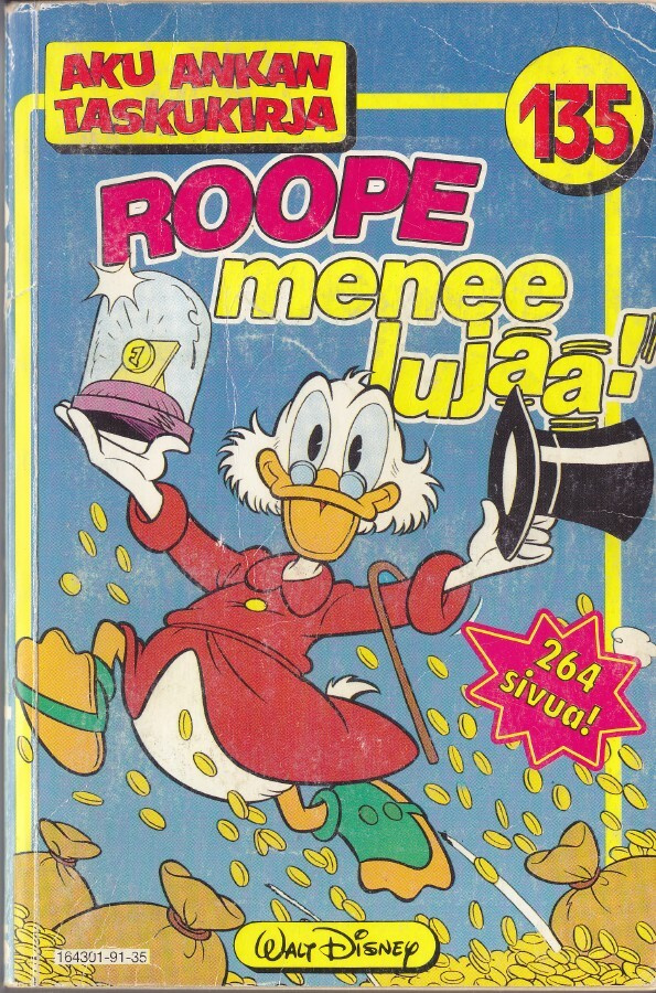 Aku Ankan Taskukirja 135 Roope menee lujaa (1p 1991)