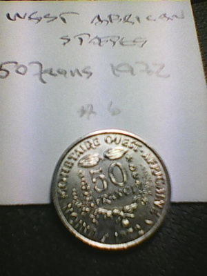 West African states 50 frangs 1972, km#6