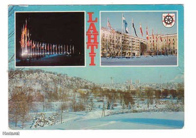 LAHTI: MONIKUVAKORTTI (lippuja ym)
