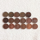 Suomi 1 pennin rahoja 17 kpl. 1873-1917 vuosilta,hienoja - pikkukuva 1
