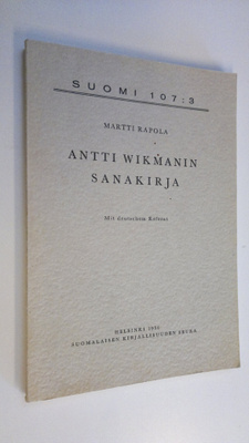 Martti Rapola : Antti Wikmanin sanakirja