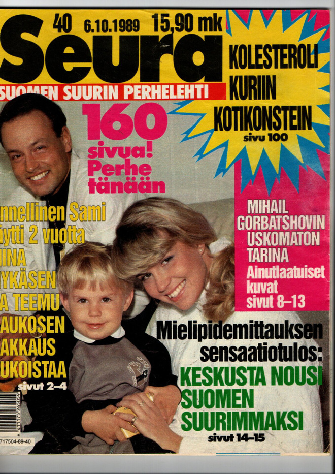 Seura n:o 40 1989 Tiina & Teemu & Sami. Tuulikki. Edvin.Kari