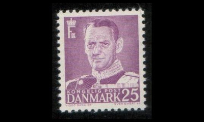 Tanska 355 ** Frederik IX 25 öre violetti (1955)