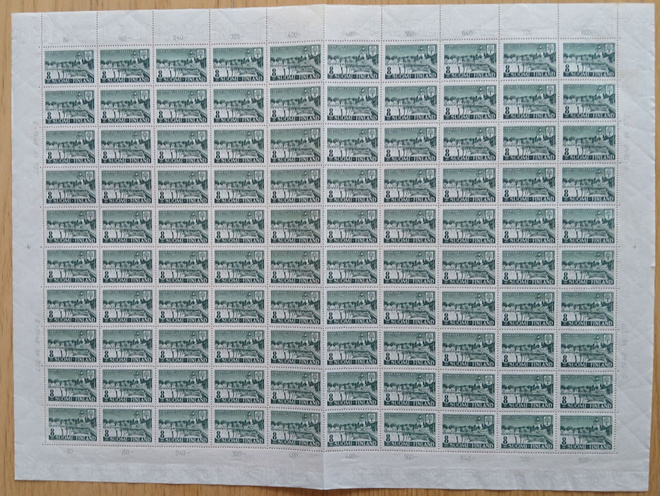 14.12.1946 Tammisaaren 400-vuotisjuhla.8mk arkki. LAPE 321**