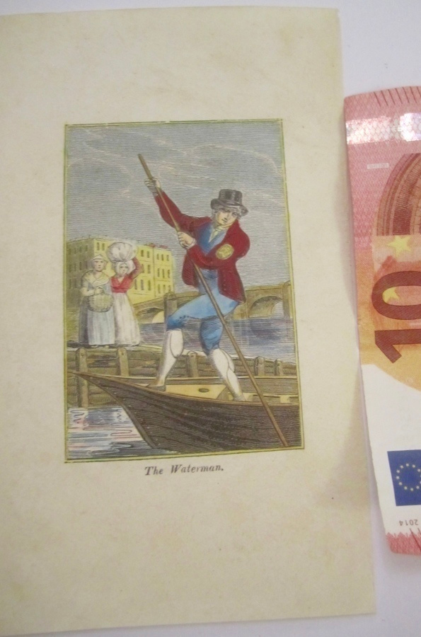 VANHA Gravyyri Kuparipiirros Soutaja 1700-luku