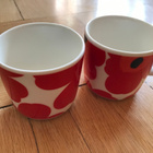 Marimekko, 2 kpl, Oiva Unikko kahvikupit - pikkukuva 1