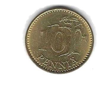 1971 10 PENNIÄ KOLIKKO KÄYTETTY