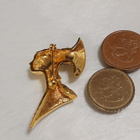 Vintage African Native gold plated emaloitu solki rintakoru - pikkukuva 3