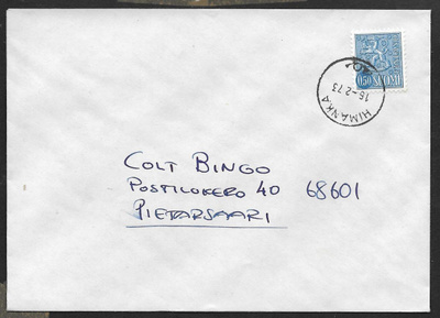 Postilähetys - Yl.m. 0,50 (LAPE 666) Himanka 15.2.73