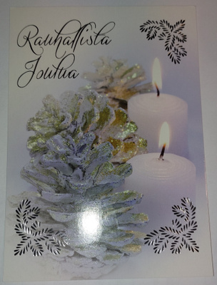 Hopea/Kultafolioitu joulukortti