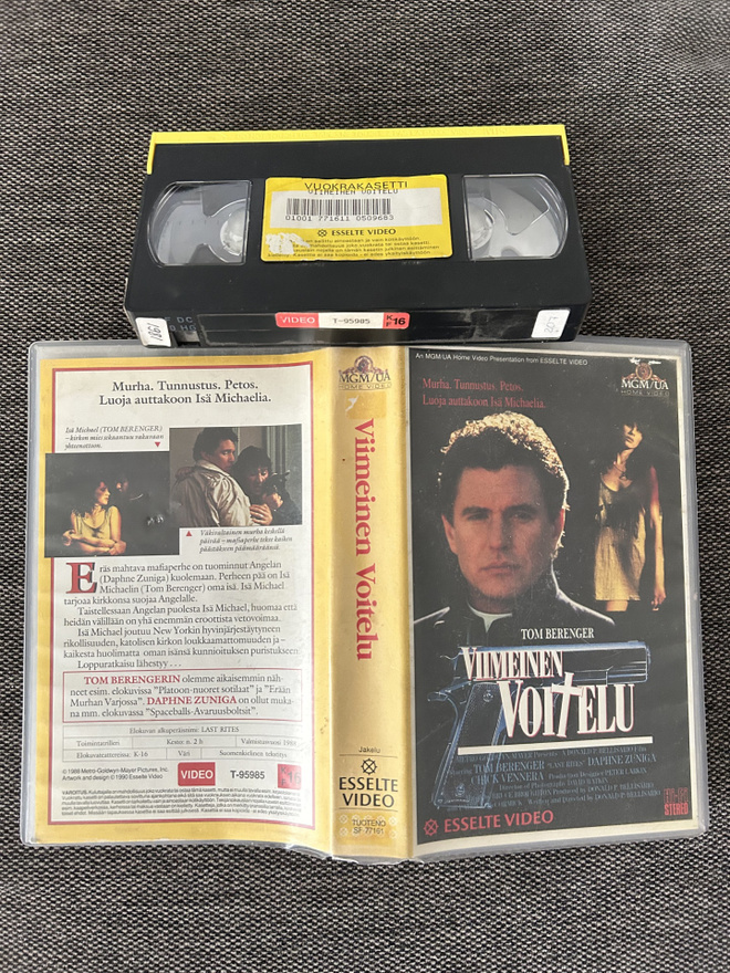 Viimeinen Voitelu - Last Rites 1988 Esselte Video VHS FI