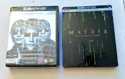 Matrix 4k trilogy ja Resurrections 4k steelbook