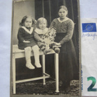 VANHA CDV Visiitti Valokuva Lapset + Lelu Nukke 1900-l - pikkukuva 1