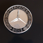 Mercedes-Benz Konepellin lätkämerkki, Kromi-musta – 57mm - pikkukuva 2